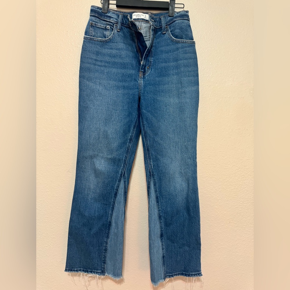 Abercrombie & Fitch Blue Flare Wide Leg Jeans